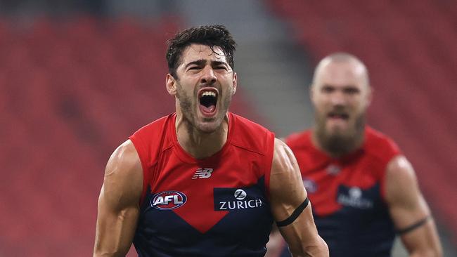 Petracca has kicked five goals in as many games, including the sealer against the Gold Coast. Picture. Phil Hillyard