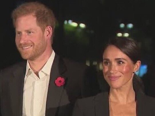 The Duke and Duchess of Sussex, Prince Harry and Meghan Markle, stepped out ahead of Remembrance Day for the opening of a US Navy SEALs fitness centre. Picture: Twitter