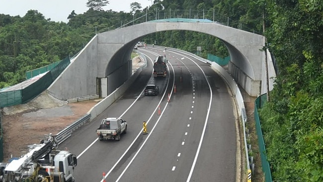 The completed $40.724m cassowary crossing over the Bruce Highway near El Arish. Picture: TMR