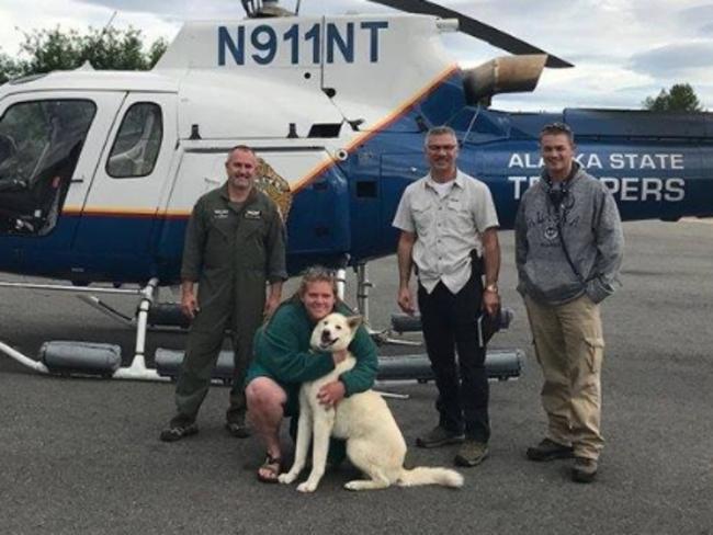 Amelia and Nanook were flown to Anchorage by Alaska State Troopers. Pic: Facebook/Amelia Milling