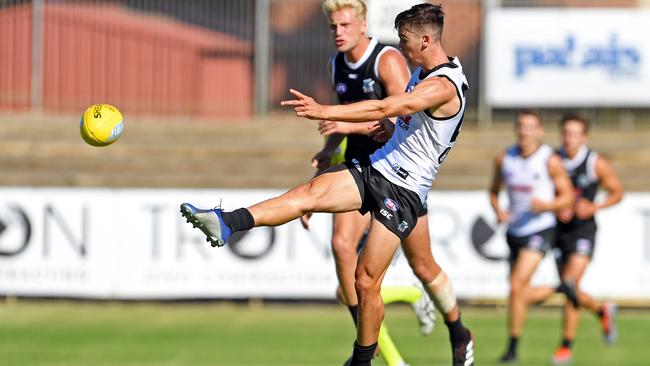 Port’s top draft pick Connor Rozee looked the goods in the Power’s intraclub match. Picture: Tom Huntley