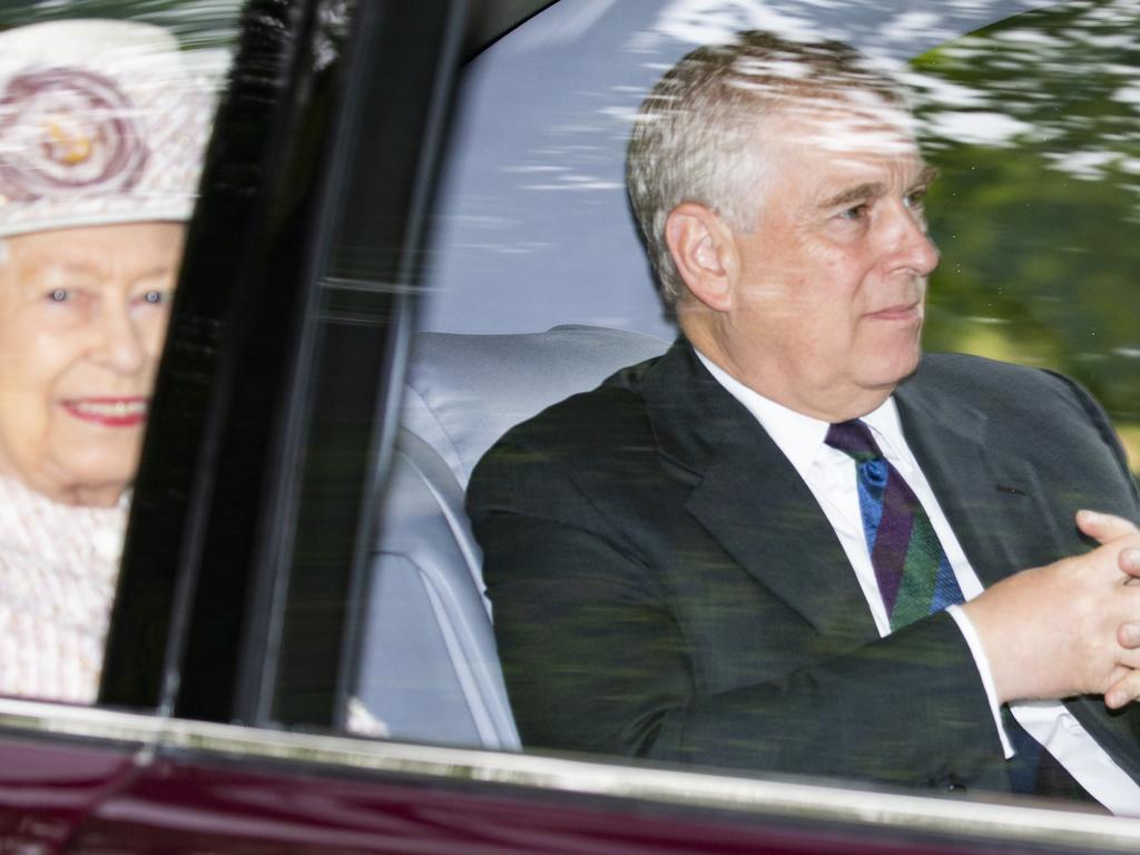 Queen Elizabeth and Prince Andrew pictured earlier this month. Picture: Getty