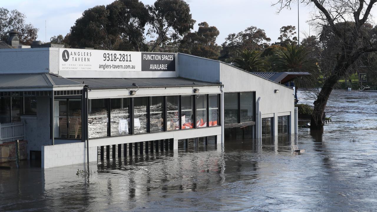 The Anglers Tavern in Maribyrnong is under water. Picture: NCA NewsWire / David Crosling