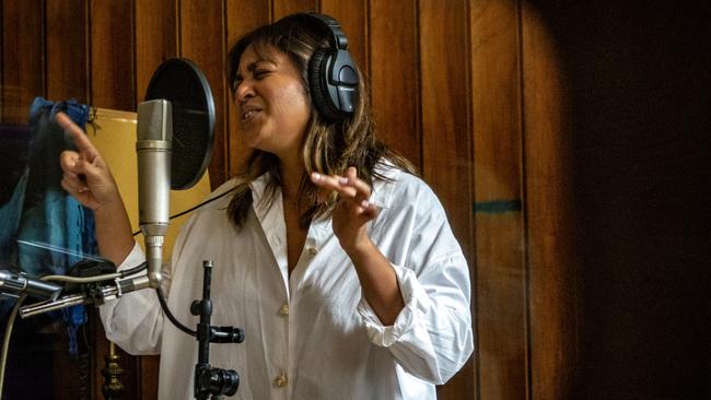 Jess Mauboy sings like you have never heard her before on Midnight Oil’s song First Nation. Picture: Daniel Hackett