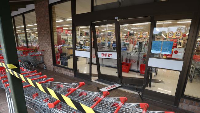 Police are investigating if a car fire and a Coles supermarket break-in at Bridgewater are linked. Picture: Tom Huntley