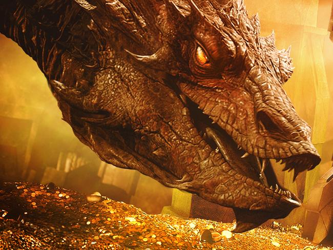 Greed is good ... Smaug and his hoard in The Hobbit.