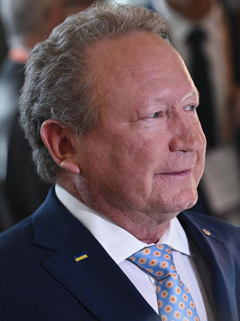 Andrew Forrest, Fortescue Metals Group, The Minderoo Foundation at the Jobs and Skills Summit. Picture: Getty