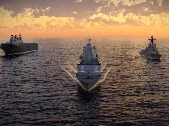 Evolved Hunter Class design for guided missile frigate. Supplied by BAE Systems Australia