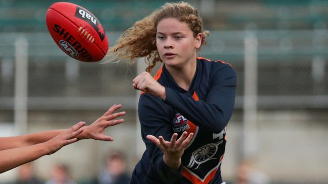 Georgie Prespakis in action for Calder Cannons. Picture: Luke Hemer