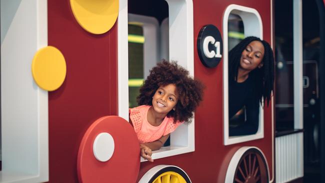 Guests check out the new Children’s Gallery after it opened today. Picture: Joel Checkley