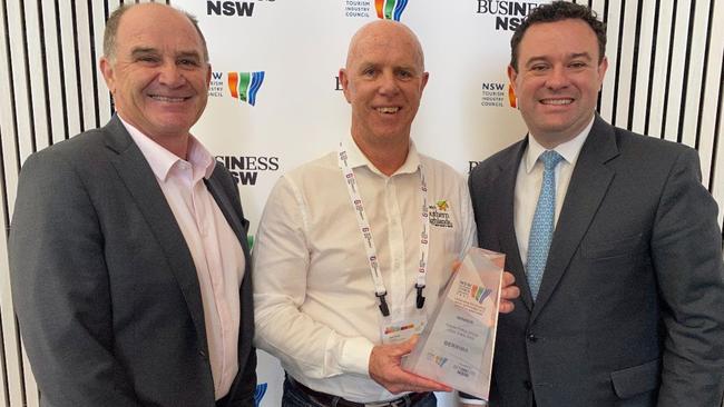 Greg Binskin (NSW Tourism Industry Council Executive Manager), Steve Rosa (Destination Southern Highlands Group Manager, Tourism &amp; Economic Development) and Stuart Ayres MP (Minister for Jobs, Investment, Tourism and Western Sydney).