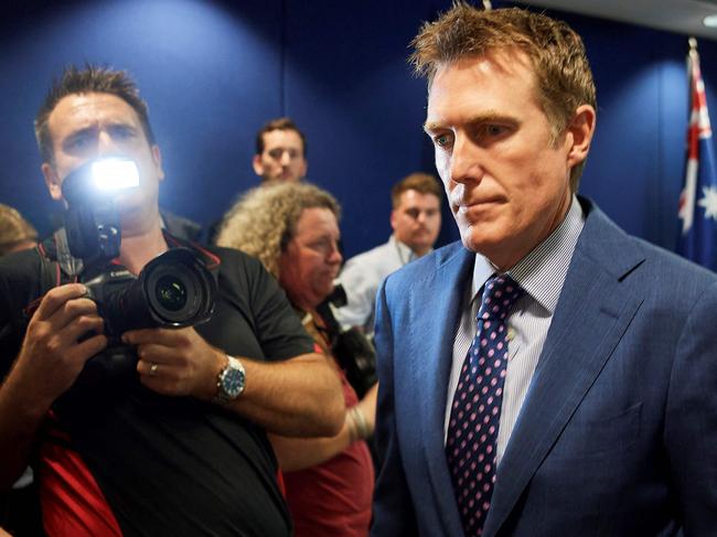 Australia's attorney general Christian Porter leaves a press conference in Perth on March 3, 2021, after he outed himself as the unnamed cabinet minister accused of raping a 16-year-old girl. (Photo by Stefan Gosatti / AFP)