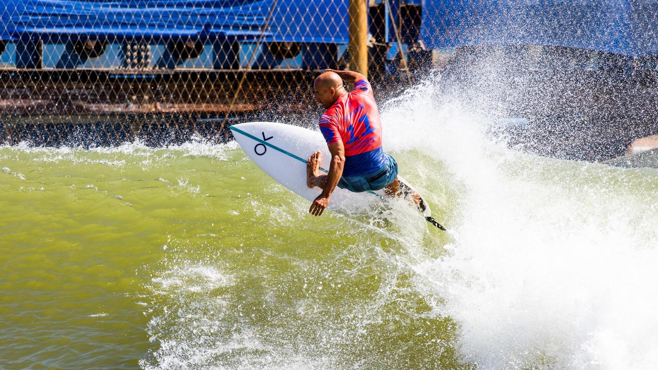 Kelly Slater has been invited to check out the Sunshine Coast site where a surf ranch bearing his name is proposed to be built. Picture: Cait Miers/WSL via Getty Images