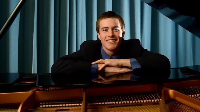 Pimlico State High School president Michael Morrison is in the Queensland finals of the Rostrum Voice of Youth competition and is also an accomplished pianist. Picture: Evan Morgan