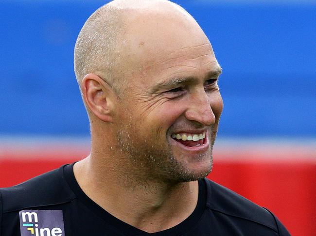 Knight's coach Nathan Brown at training in Newcastle. Picture by Peter Lorimer.