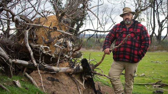 SA Weekend -  Kangaroo Island farmers Sam Mumford (red plaid jacket) and Peter Lock. For a story about KI farmer Sam Mumford's battle with mental health.  Photos: Amy Pysden.,