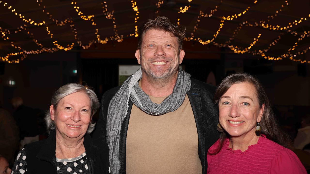 Peri Frangos, Michael Dullens and Amanda Maynard at the Save the Waves Film Festival at Tom Atkin Hall for Gold Coast at Large. Picture, Portia Large.