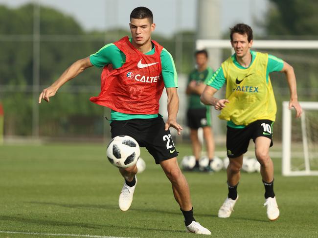 Fran Karacic (L) was one of four Socceroos who missed the final cut. Pic: Getty