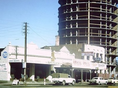 The Atlantic Tower being built in the 1970s.