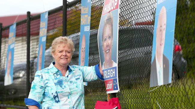 Labor candidate Gail Hislop at Burleigh Heads. Picture Mike Batterham