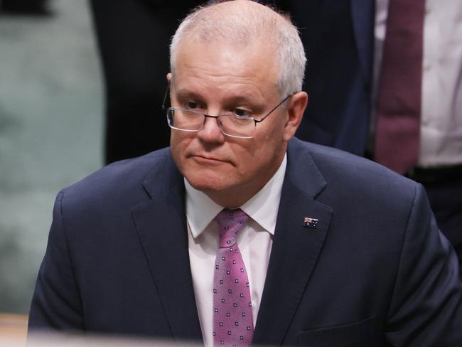 CANBERRA, AUSTRALIA NewsWire Photos MARCH 15 2020: The Prime Minister Scott Morrison after Question Time in the House of Representatives in Parliament House Canberra. Picture: NCA NewsWire / Gary Ramage