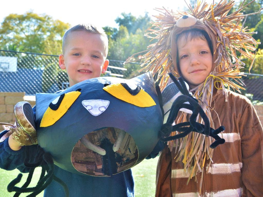 Dressed up for Book Week 2023 at Toowoomba Grammar School are (from left) Edward Cook and Finn Kropp. Picture: Rhylea Millar