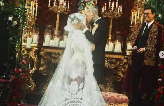 Kourtney Kardashian took wedding dress inspiration from a Guns N Roses promo video