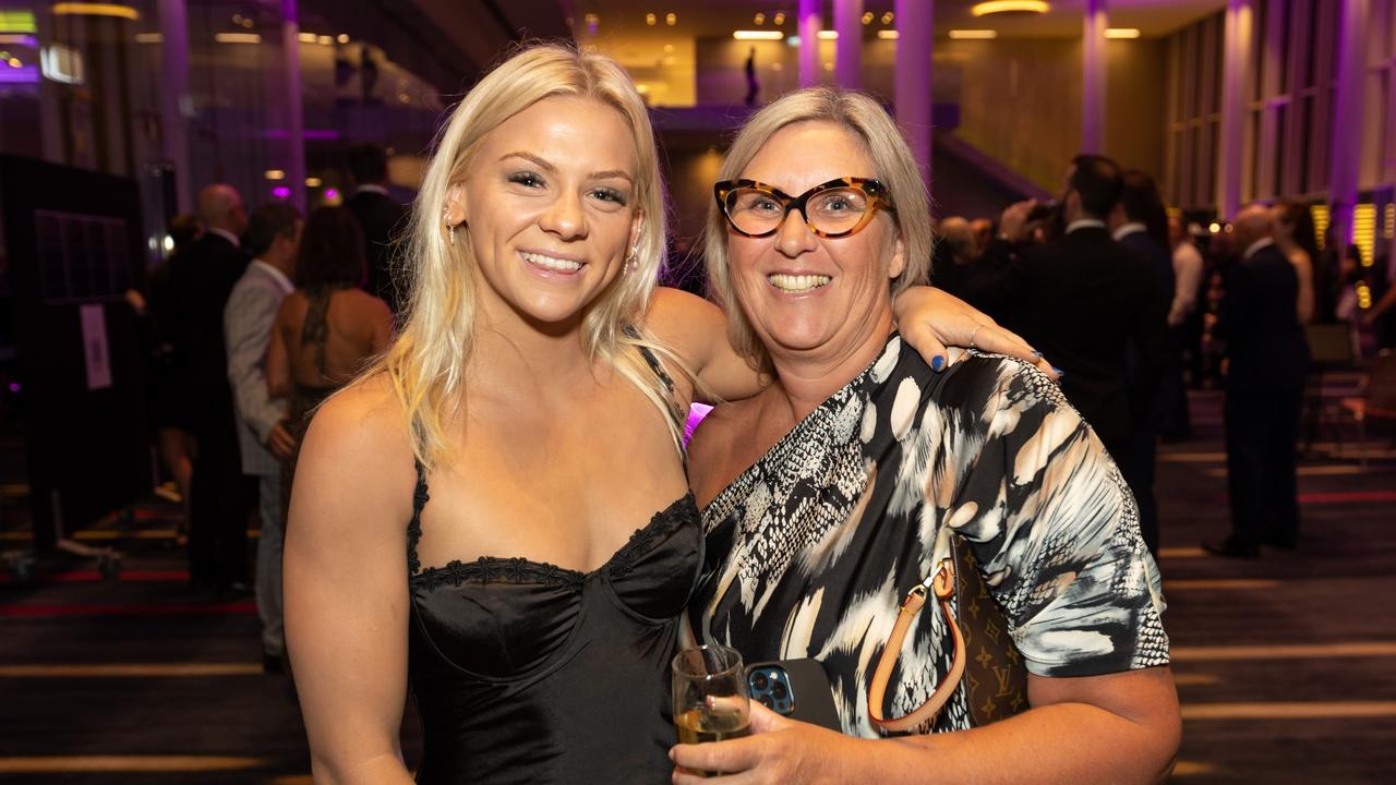 Ava Usher and Jackie Frost at the 54th Sports Star of the Year Awards at RACV Royal Pines. THE PULSE . Picture: Celeste Humphrey