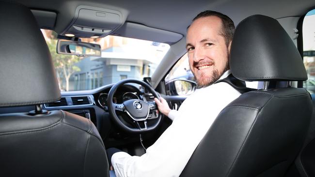 Uber driver Clint Thomas in Surry Hills, Sydney.