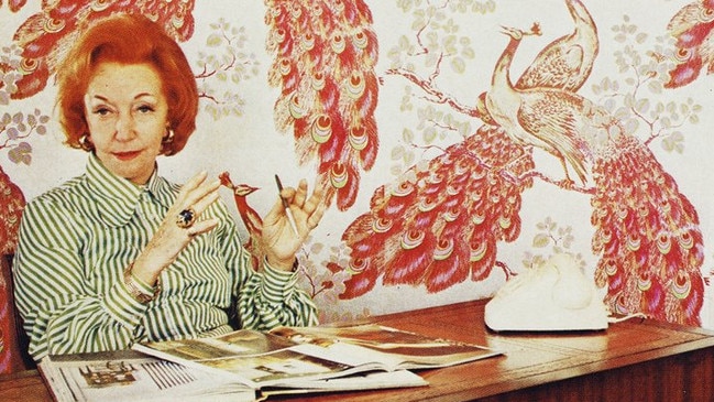 Wallpaper designer Florence Broadhurst, who was killed in 1977, was the inspiration for the character known as Marlowe Kerr in The Thrill Of It.