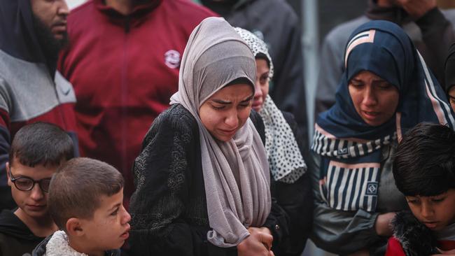 A woman mourns her family killed by Israeli air strike. Picture: AFP