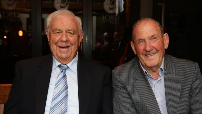 John Holt and Les Borrack at Lord of the Isles 2013 Penfolds Grange release dinner. Picture: Peter Ristevski