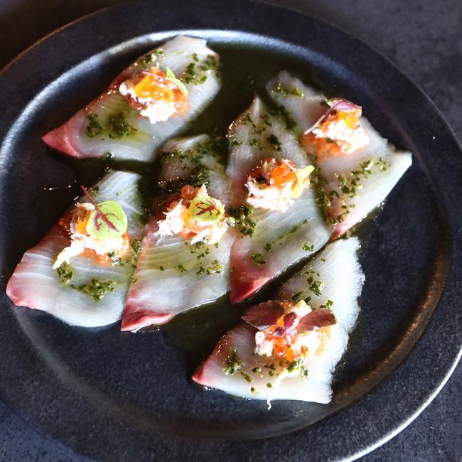 Kingfish Usuzukuri at IKU in Burleigh. Photograph: Jason O'Brien