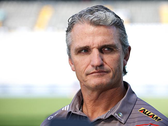 WEEKEND TELEGRAPH SEPEMBER 30, 2023. Penrith Panther coach Ivan Cleary speaking to the media at their Captainâs Run at Accor Stadium in Homebush. Picture: Adam Yip