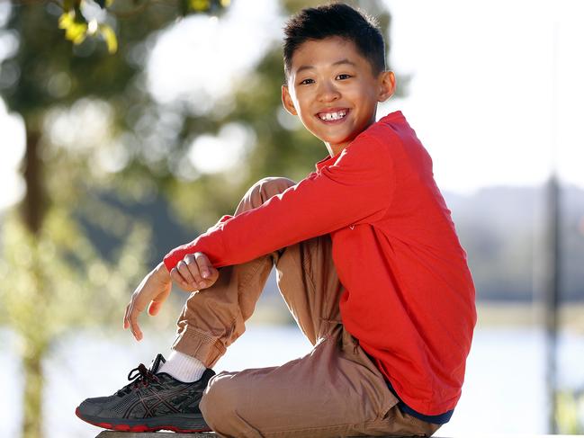 10 year-old Evan Luc-Tran pictured near his home in Sydney. Evan is a child genius and Instagram influencer. Picture Sam Ruttyn