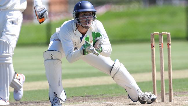 Rob Salerni behind the stumps during his days at Frankston-Peninsula. Picture: Stuart Milligan