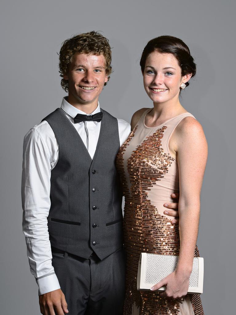 Kane Andrews and Shannon Nendick at the 2014 Good Shepherd Lutheran College formal at the Darwin Convention Centre. Picture: NT NEWS