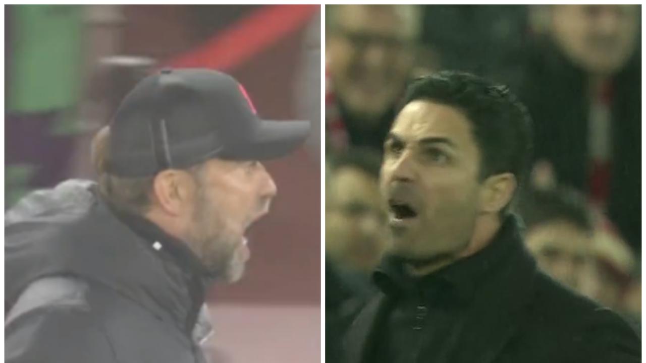 Jurgen Klopp and Mikel Arteta clash.