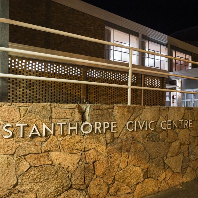 Southern Downs Regional Council prepare to welcome Wallangarra residents to the evacuation centre in Stanthorpe, Tuesday, October 31, 2023. Picture: Kevin Farmer