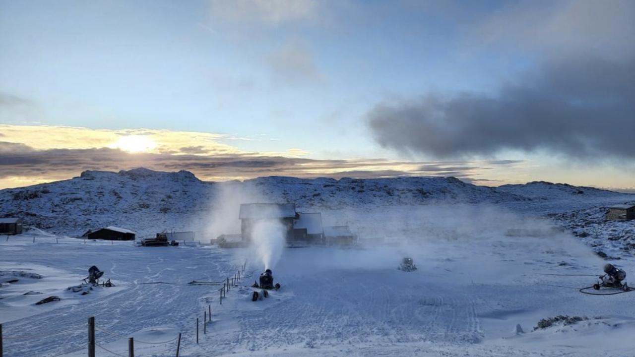 Snow making on Ben Lomond after excellent snowfall. Picture: Ben Lomond Snow Sports