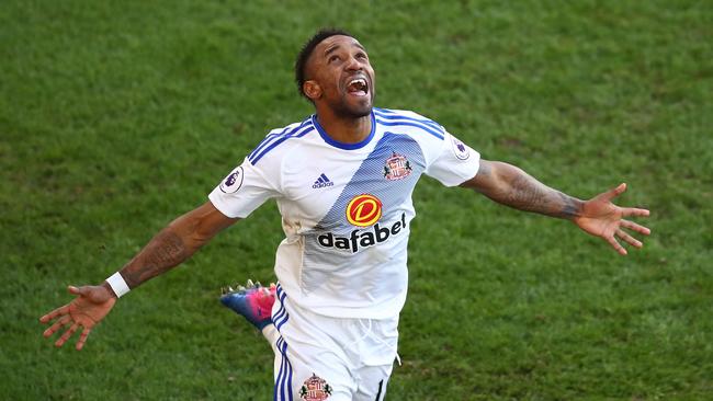 Jermain Defoe of Sunderland celebrates.