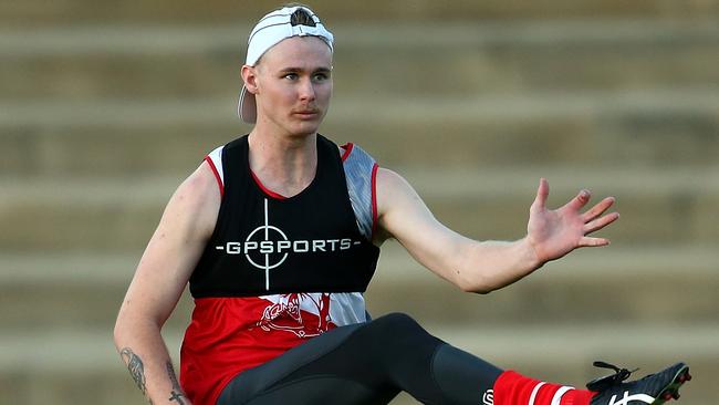 Cam McCarthy trains with South Fremantle last month. Picture: Getty Images