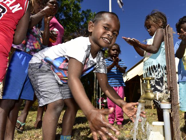 The Indi Kindi program delivers mobile early childhood education in remote Indigenous communities in the Northern Territory. Picture: IndiKindi