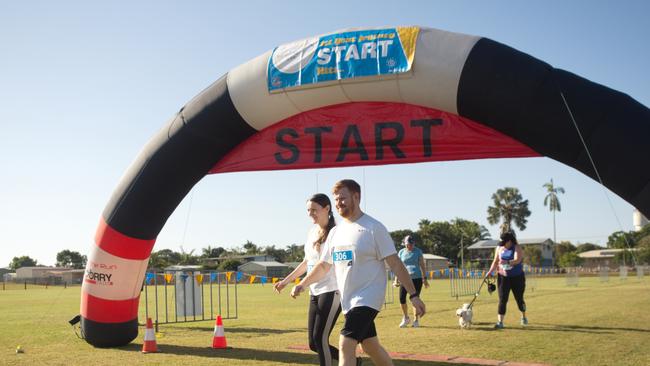 Taylah and Stuart Joy, of Mackay, with team Kelly Legal supporting mental health event Run for MI Life. October 17, 2021 Picture: Marty Strecker