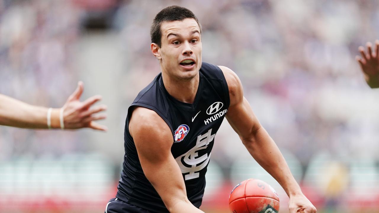 Jack Silvagni wants to continue rotating between the midfield and forward line in 2020. Photo: Michael Dodge