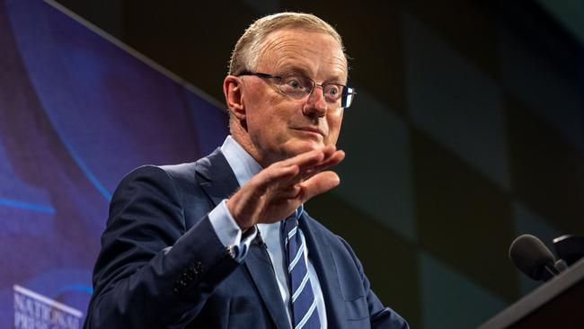 Philip Lowe says the RBA board remains resolute in its determination to return inflation to the 2 to 3 per cent target and will do what is necessary to achieve that. Picture: NCA NewsWire / Gary Ramage