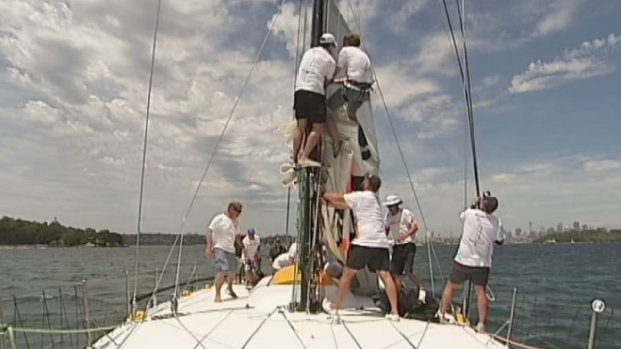 The Spirit of Mateship yacht has taken part in a number of Sydney to Hobart races since 2013. Picture: ABC 7.30.