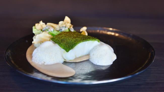 Herb-crusted rockling is part of a strong seafood offering at Cape