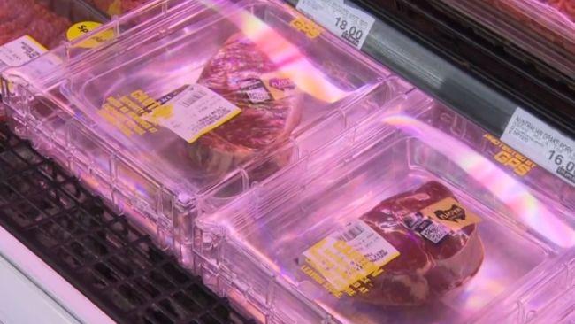 The meat is stored in a box with a GPS tracker. Image: 7 News