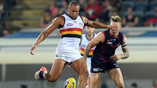 Cam Ellis-Yolmen of the Crows in action during the Round 11 match against Melbourne. Picture: AAP Image/Dan Peled